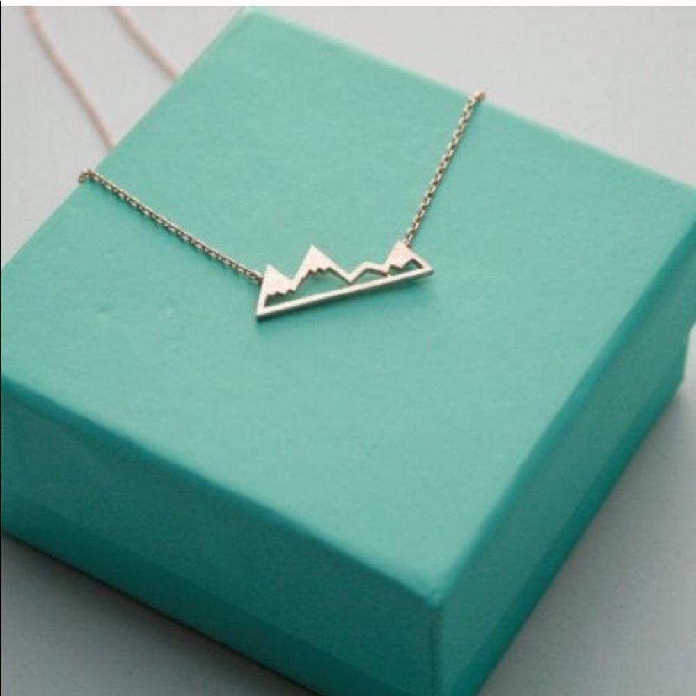 LAST ONE SALE Gold Mountain Peak Dainty Necklace - Picture 4 of 6